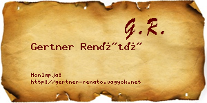 Gertner Renátó névjegykártya